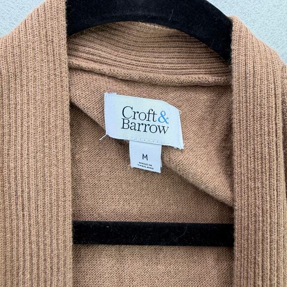 Croft & Barrow Women’s Brown Open Front Cardigan Sweater Size M - Picture 6 of 9
